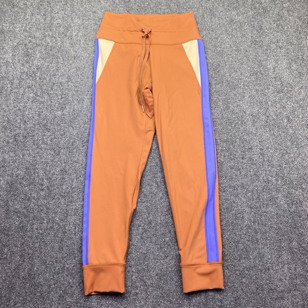 OFFLINE by Aerie Goals 7/8 Leggings Large Hi-Rise Orange Colorblock Athleisure